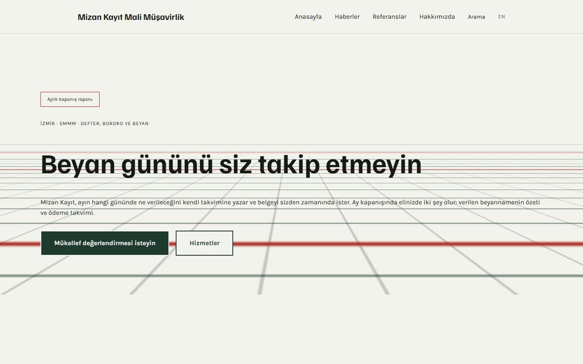 Kodluxe Muhasebe V1 teması — mali müşavir ve muhasebe bürosu web sitesi tasarımının canlı demo görünümü